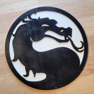 Large Mortal Kombat 3D Sign Wall art Hanging Video Game TV Sign Plaque Painted