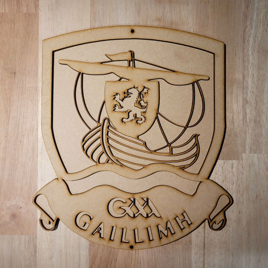 Large wooden Galway GAA 3D Wall Art Sports Team Irish Sign Door Hanging Plaque