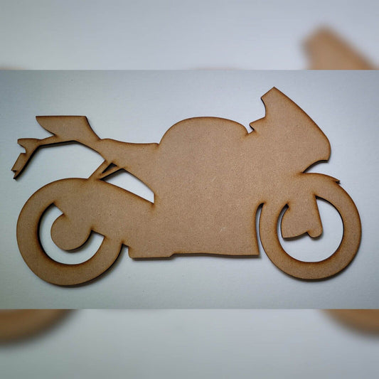 Motorcycle MDF Craft Shapes Wooden 5-60cm Decoration Blank R Rider Motorbike