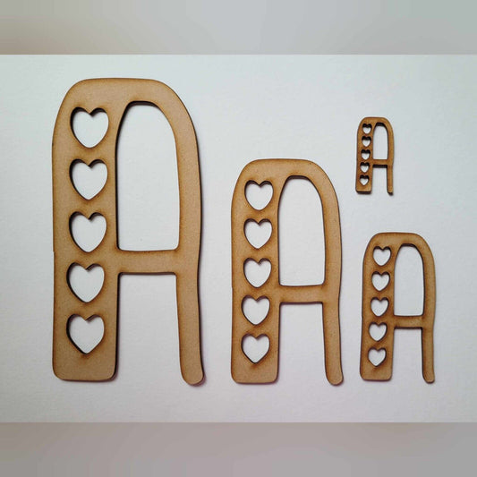 Large wooden Letters MDF Love Heart Wedding Font 10-60cm 6mm Thick Sign Craft