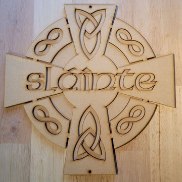 Large 3D Wooden Slainte Irish Bar Sign Wall Art Door Hanging Cheers Plaque 6 mm