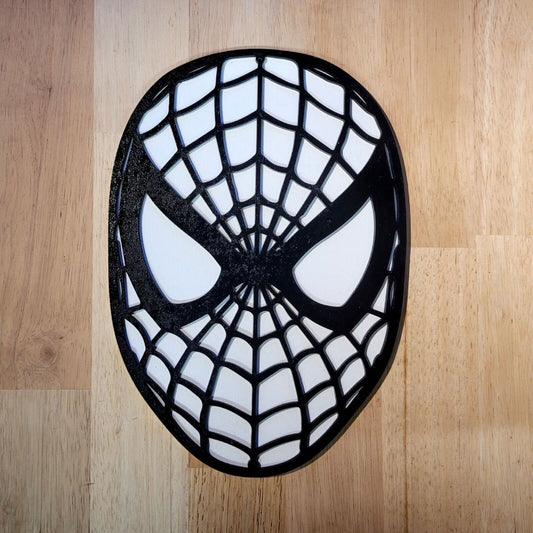 Large Spiderman 3D Mask Sign Wall art Hanging Superhero Sign Plaque Painted Kids