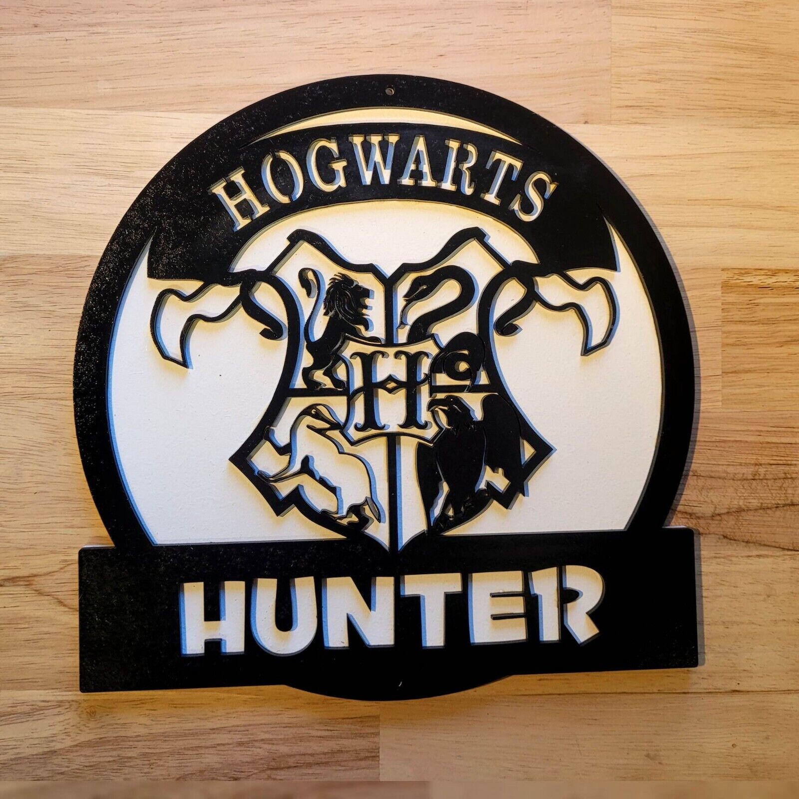 Large Personalised Hogwarts 3D Kids ANY NAME Sign Wall art Hanging Door Painted