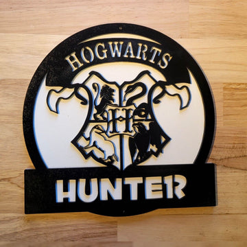 Large Personalised Hogwarts 3D Kids ANY NAME Sign Wall art Hanging Door Painted