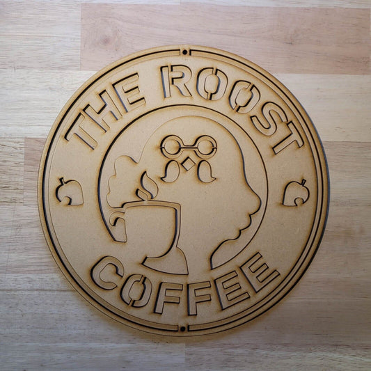 Large 3D Wooden The Roost Animal Crossing Coffee Sign Wall Door Hanging Plaque