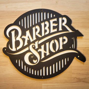 Large wooden 3D Barber Shop Striped Sign Wall art Door Hanging Plaque Painted