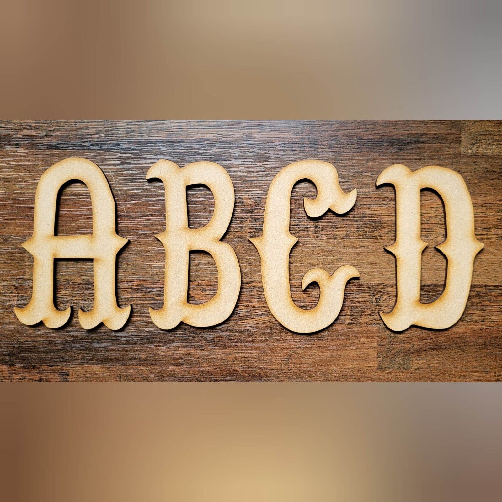 Wooden Letters Large MDF Cowboy wild West Font 5-60cm 3mm Thick Sign C