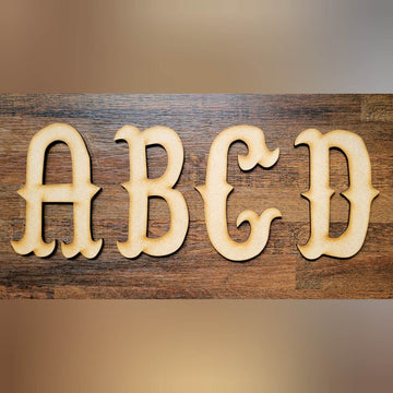 Wooden Letters Large MDF Cowboy wild West Font 5-60cm 3mm Thick Sign Craft