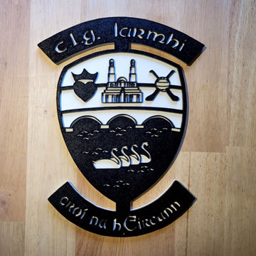 Large GAA West Meath Gaelic Sports 3D Sign Wall art Hanging Plaque Painted Wood