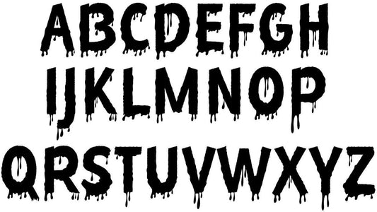 Wooden Letters Large MDF Slime Horror Movie Font 10-60cm 6mm Thick Sign Craft