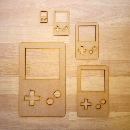 Large Retro Gameboy MDF Craft Shapes Wooden Blank Decoration Embellishment