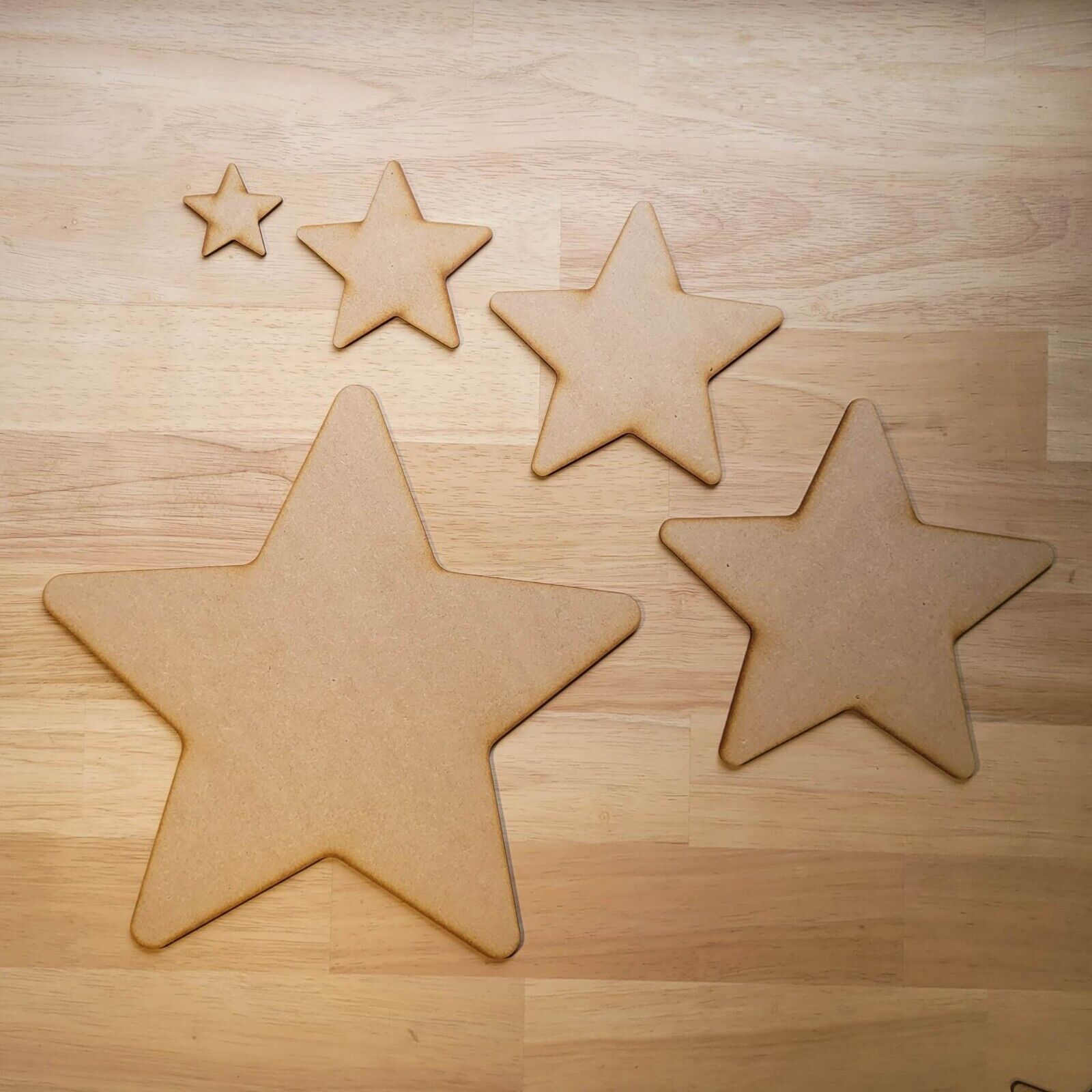 Wooden Large Blank Star Craft Shapes 5- 60cm MDF Embellishment Decoration