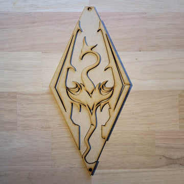 Large Wooden 3D Skyrim Elder Scrolls 6mm Sign Wall Art Door Hanging Plaque