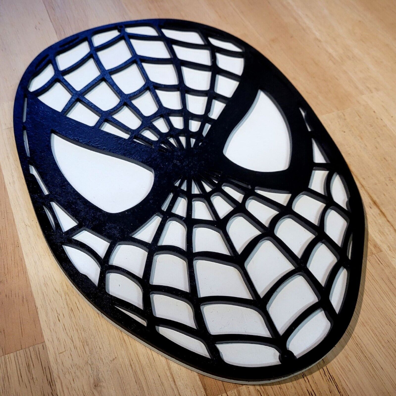 Large Spiderman 3D Mask Sign Wall art Hanging Superhero Sign Plaque Painted Kids
