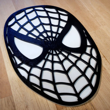 Large Spiderman 3D Mask Sign Wall art Hanging Superhero Sign Plaque Painted Kids