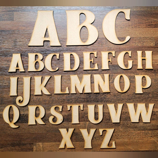 Wooden Letters Large MDF Victorian Elegant Bold Font 5-60cm 3mm Thick Sign Craft