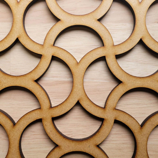 Geometric wave Decorative Screen Radiator Cabinet square MDF Panel 2ft x 2ft 031