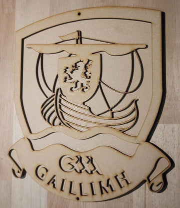 Large wooden Galway GAA 3D Wall Art Sports Team Irish Sign Door Hanging Plaque