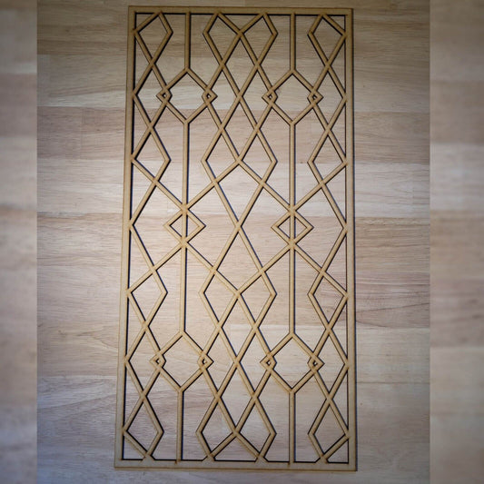 Art Deco Grate Decorative Screen Radiator Cabinet Panel 2FT x 4FT 3mm 6mm 0091