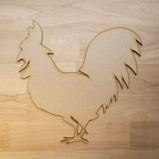 Large Wooden Farm Animal Chicken Rooster Shapes MDF 10-60cm 3mm Thick Sign Craft