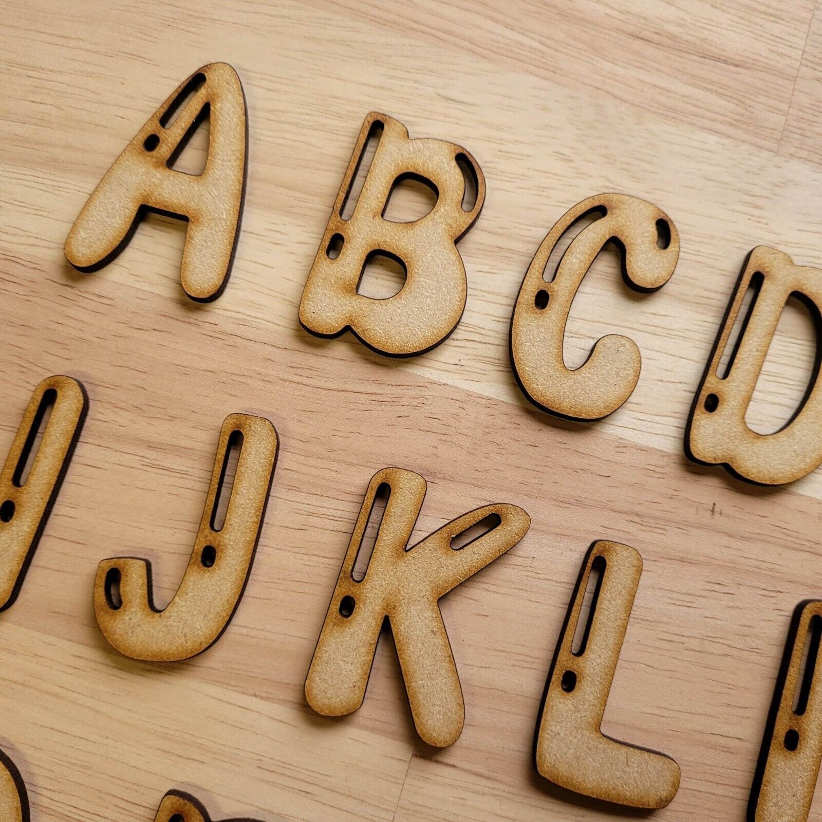 Wooden Letters Large MDF Choco Bubble Cute Font 5-60cm 3mm Thick Sign Craft