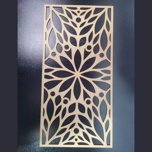 Geometric Leaves Decorative Screen Radiator Cabinet Panel 2FT x 4FT 3mm 6mm 0125