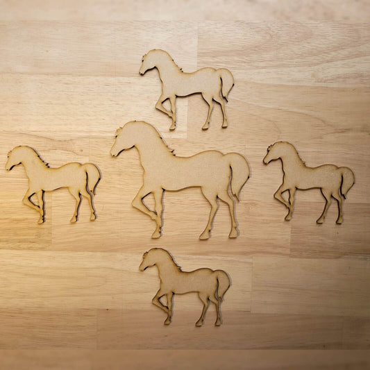 Large Wooden Farm Horse Blank Shapes MDF 10-60cm 3mm Thick Sign Craft Laser Cut