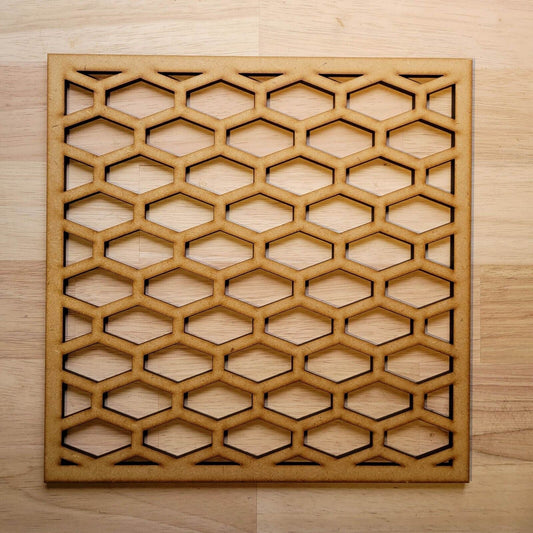 Honeycomb Grille Decorative Screen Radiator Cabinet square MDF Panel 2ftx2ft 015