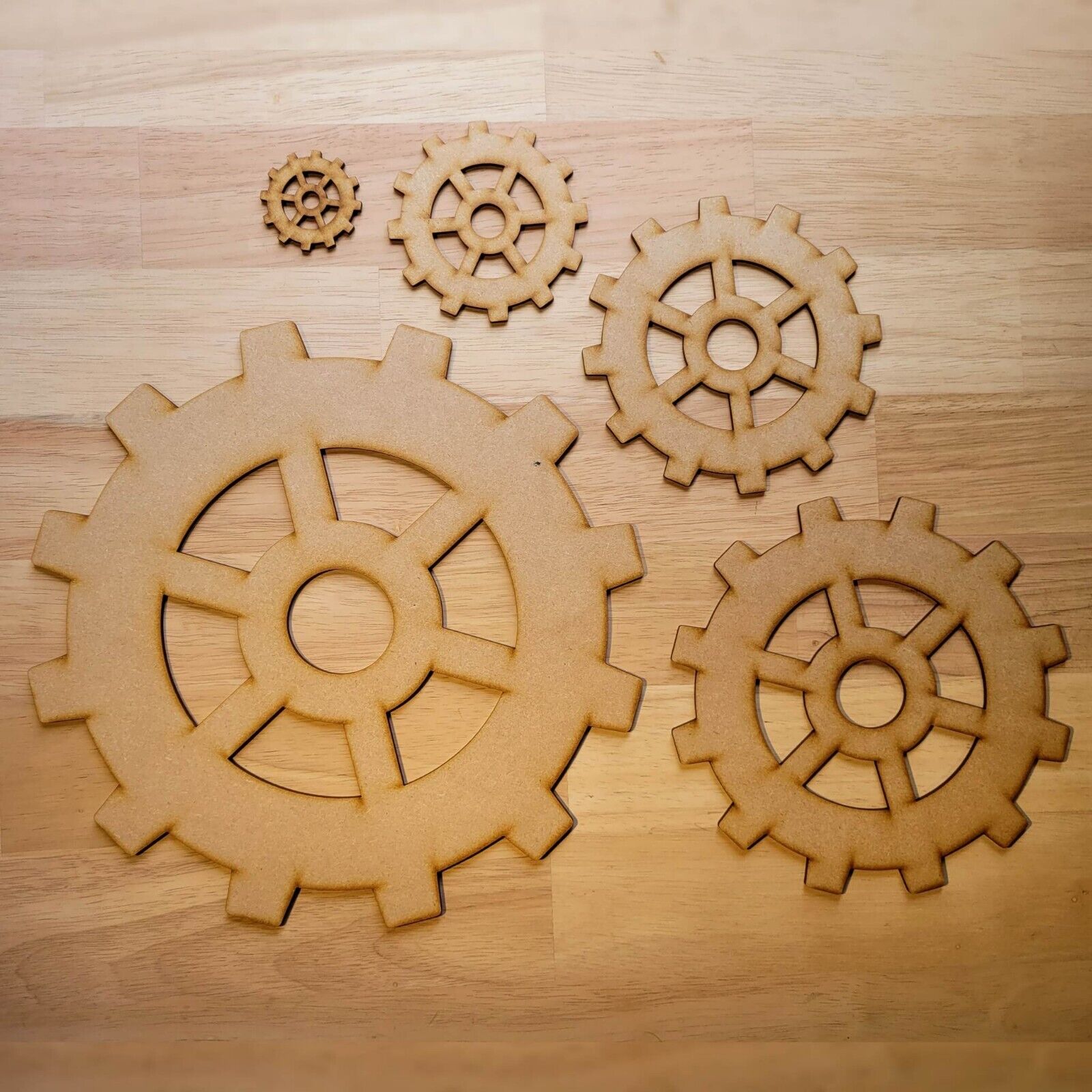 Wooden Steampunk Gears Cogs Industrial Decoration 5-60cm Cog Wheel Wall Décor
