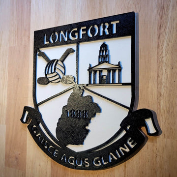 Large wooden GAA Longford Gaelic Sports 3D Sign Wall art Hanging Plaque Painted